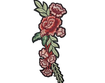 Cherry Blossom Iron-on Patch, Embroidered Flower Applique, Iron-on Flower  Patch, Decorative Patches