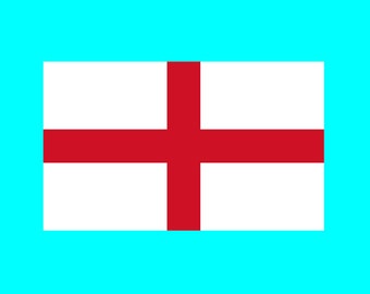 Set of 2 England Flag Iron on Screen Print Transfers for Fabrics Machine Washable English Flag patch