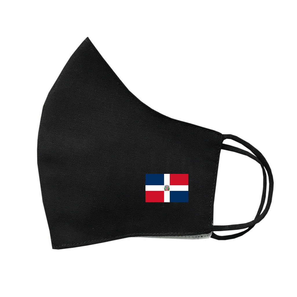 Dominican Republic Flag Mask Protective Covering Washable Reusable Breathable
