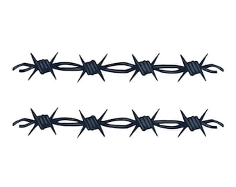 Set of 2 x Barbed Wire Temporary Tattoo Waterproof Lasts 1 week  armband body art tattoo