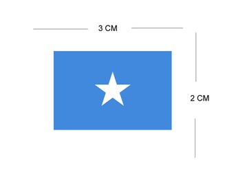 Toppa Ricamata Bandiera Somalia - 7x5 Cm - Stira O Cuci Su Zaini E Giubbotti