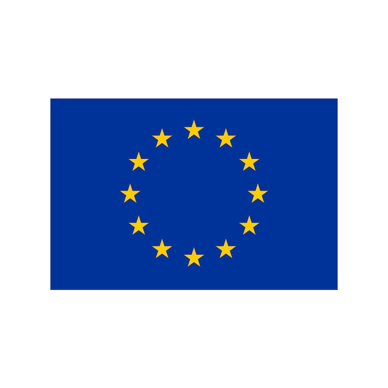 European Flag Iron on Screen Print Transfers for Fabrics Machine Washable Europe EU Flag patch image 1