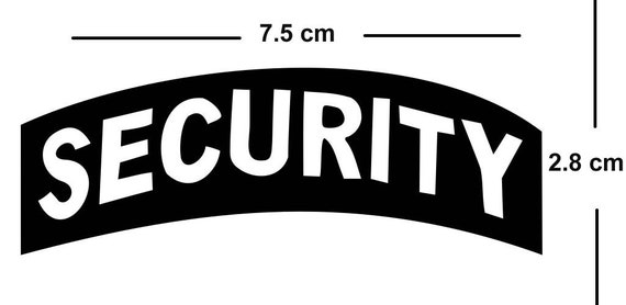 SECURITY GUARD Iron on Screen Print transfer for fabric Machine Washable  Badge