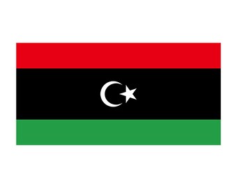 Satz von 2 Libyen Flagge Eisen auf Sieb Druck Transfers für Stoffe Maschine waschbare libysche Flagge Patch