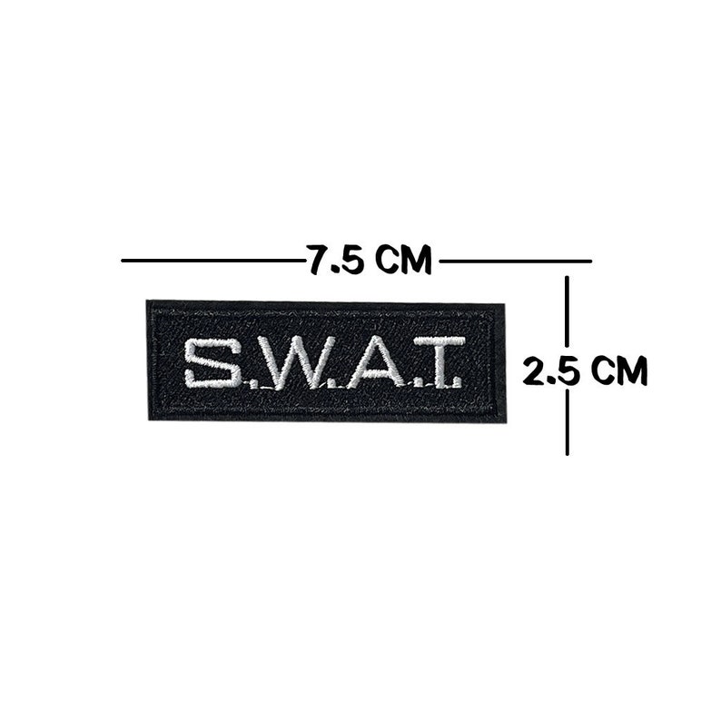 Small Swat Lettering SWAT Embroidery Patch Iron on or Sew on Embroidered Transfer SAS ...