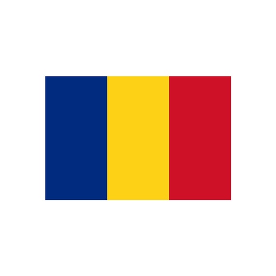 Set of 2 x Romania Flag Iron on Screen Print transfer for fabric Machine Washable Romanian Flag
