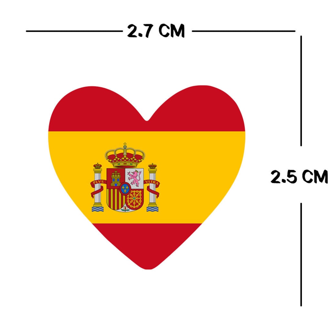 Patch Drapeau Espagne Cœur Sacré - Thermo-collant Pour Tissu (7 Cm)