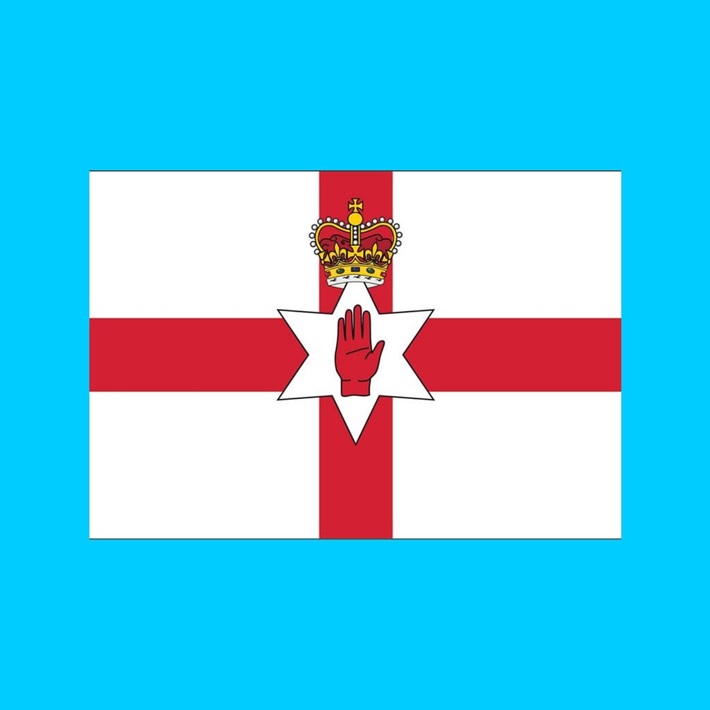 Ulster Provinz Flagge Irland Aufkleber – 7,6 Cm Bumper Sticker, Vinyl, Wasserfest (Packung Mit 2 Stück)