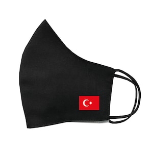 Turkish Flag Mask Protective Covering Washable Reusable Breathable Turkey Flag