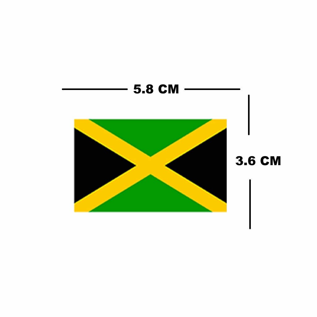 Set of 4 Jamaica Flag Temporary Tattoo Waterproof Lasts 1 week | Etsy