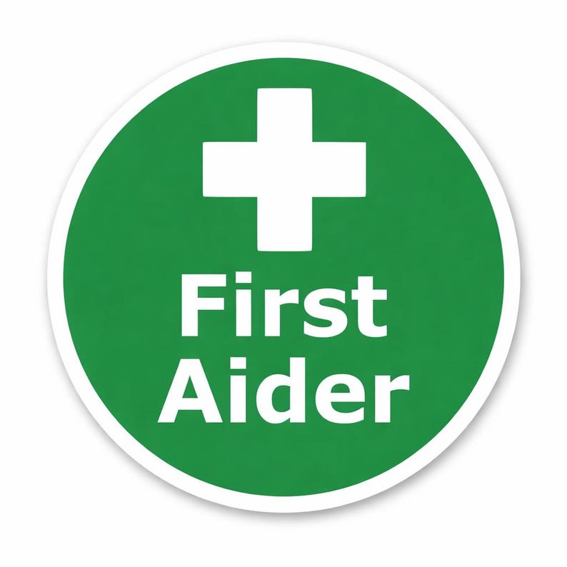 First Aider Waterproof Vinyl Matte Sticker Label, 4 Pack, Medic First ...