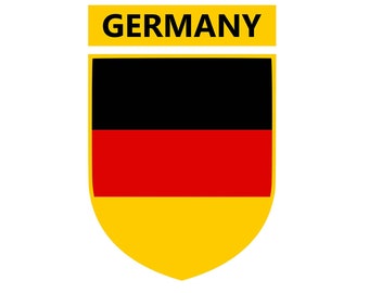 Satz von 5 x Deutschland Team Wappen Eisen auf SiebDruck Transfers für Stoffe Maschine waschbar deutsche Flagge Wappen Patch