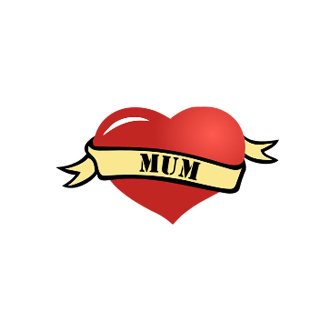 Mom / Dad Heart Temporary Tattoo Waterproof Parent Love Family Gift - Etsy