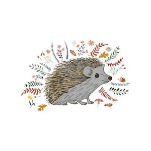 hedgehog Iron on Screen Print Transfers for Fabrics Machine Washable patch