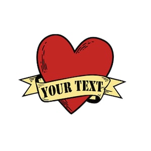 Personalisierter Name Herz Temporäres Tattoo Wasserfest Liebe Valentinstag Lover Geschenk Benutzerdefinierte Tattoo