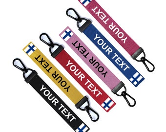 Personalised Finish Flag Key Chain Keyring Luggage Tag Zipper Pull Bag Ring Key Ring Finland