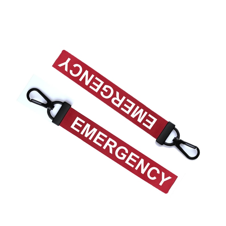 Emergency Key Chain Keyring Luggage Tag Zipper Pull Bag Etsy