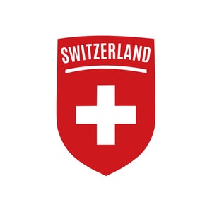 Switzerland Team Crest SVG png dxf eps file format Instant Download the Swiss Flag