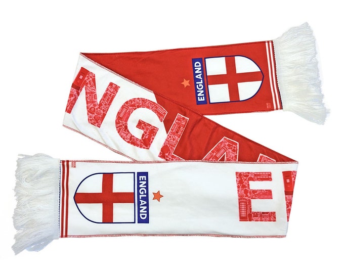 England National Team Supporter Scarf Football Soccer World Cup Football Scarf for Sporting Events Fans