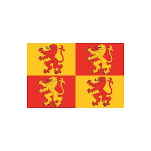 Set of 2 x Glyndwr&#39;s Banner Flag Iron on Screen Print Transfers for Fabrics