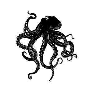 Octopus Temporary Tattoo neck face arm hand body art Sea