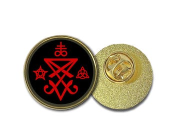 Lucifers Sigill Metallnålar Emblem Djävul Demon Nålsymbol