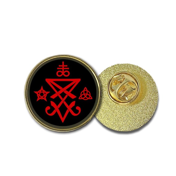 The Sigil of Lucifer Badge Metal Pins Emblem Devil Demon Pin