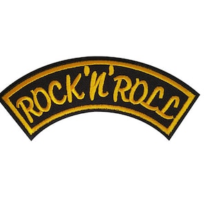 Rock n roll Stryk-/Sy-på Broderad Tygmärke Rock and roll Broderimotiv