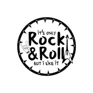 It&#39;s only rock and roll but i like it Iron on Transfer patch for fabrics music