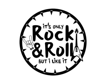 It's only rock and roll but i like it Iron on Transfer patch for fabrics music
