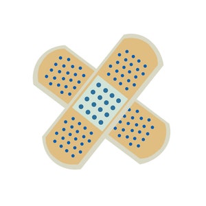 Bandage Vecteur Bande Plâtre Et Patch De Protection Médicale Pour