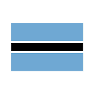 Set of 2 x Botswana Flag Iron on Screen Print for fabric Machine Washable Transfer Botswanan Flag