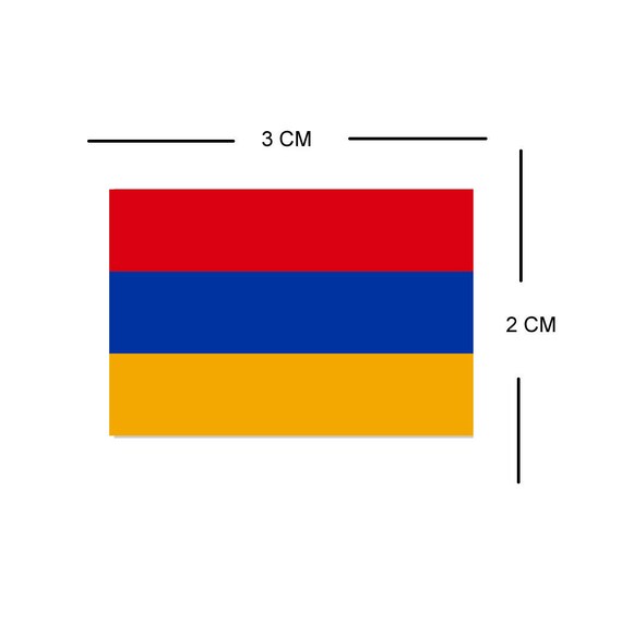 Toppa Termoadesiva Bandiera Armenia - U24, 9 X 6 Cm Da Stirare O Cucire