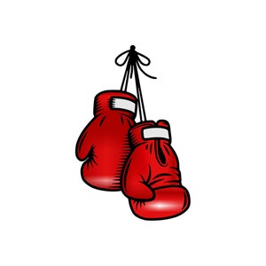 Set of 2 boxing gloves Iron on Screen Print Transfers for Fabrics Machine Washable fighter patch