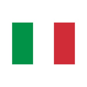 May include: The Italian flag, featuring three vertical stripes: green, white, and red.