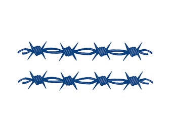 Buy Set Of 2 X Barbed Wire Semi Permanent Tattoo Waterproof Lasts Online In India Etsy