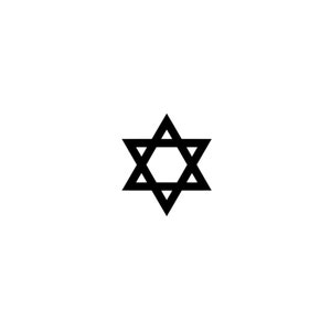 Star of David Semi Permanent Tattoo Waterproof Lasts 1 - 2 weeks star Symbol