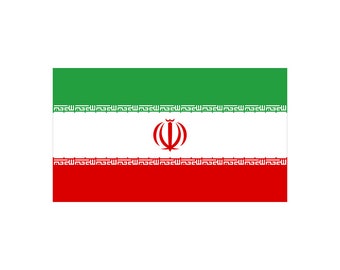 Ensemble de 2 fer de drapeau d’Iran sur des transferts d’impression d’écran pour le patch lavable de drapeau iranien de machine de tissus