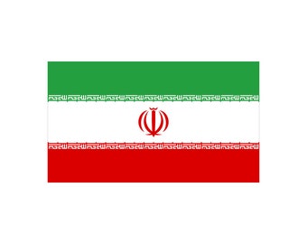 Set of 2 Iran Flag Iron on Screen Print Transfers for Fabrics Machine Washable Iranian Flag  patch