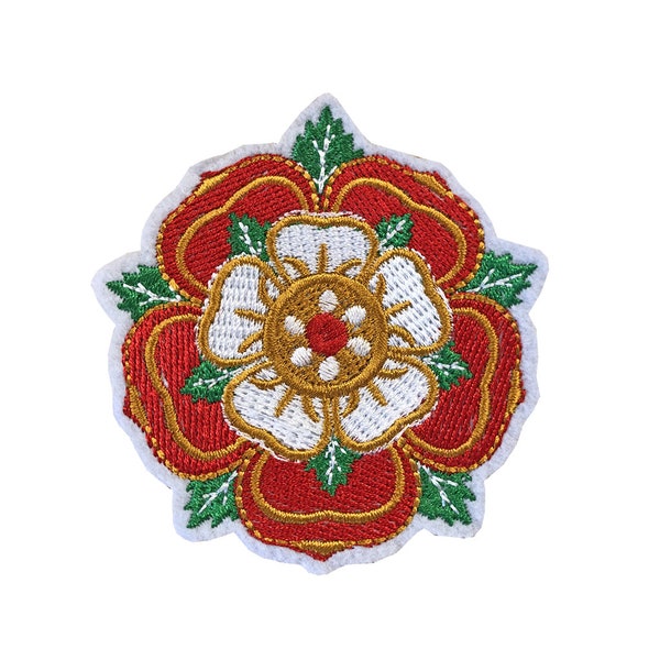 Angleterre Roses Broderie Patch Fer ou Coudre sur Angleterre Tudor Rose