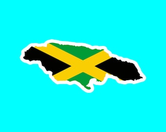 Jamaica Map Flag Iron on Transfer for fabric Jamaican Map patch