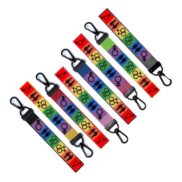 LGBT SYMBOLS Key tag Chain Keyring Luggage Tag gay pride LGBTQ Double Venus mars