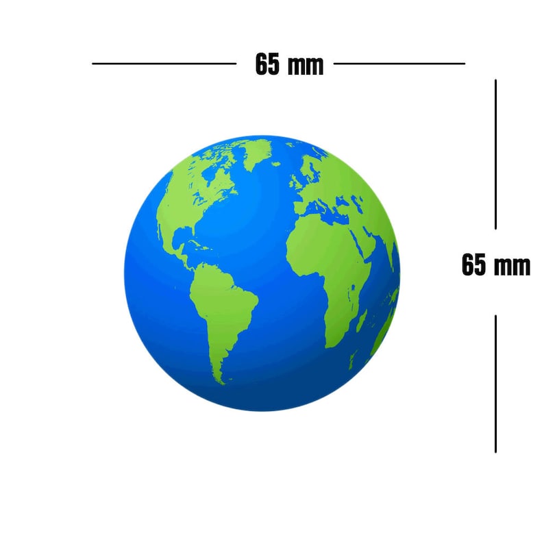 Earth Globe Iron on Screen Print Transferts pour tissus Carte du monde image 2