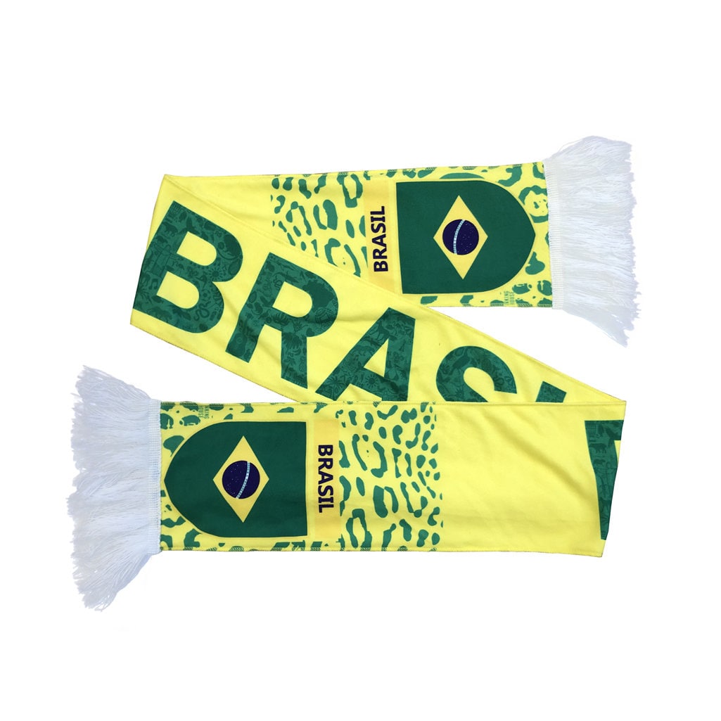 Écharpe Supporter Brésil - CBF - Vintage Années 80/90 - Multicolore