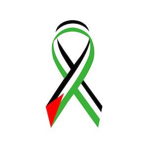 2X Free Palestine Iron on ribbon Screen Print transfer for fabric Machine Washable Palestine Flag