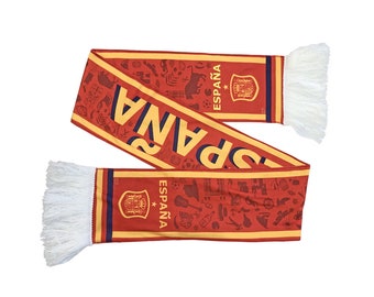 Spain National Team Supporter Scarf Football Soccer World Cup Football Scarf for Sporting Events Fans