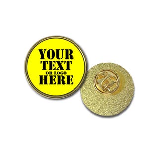 Custom Personalised Metal pins your badge your text or image Eco Friendly Alternative To Enamel Pin Badges
