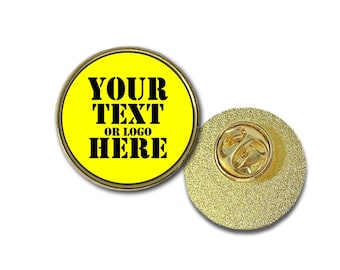 Custom Personalised Metal pins your badge your text or image Eco Friendly Alternative To Enamel Pin Badges