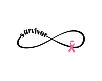 Survivor eternal love TEMPORARY TATTOO Cancer awareness pink ribbon