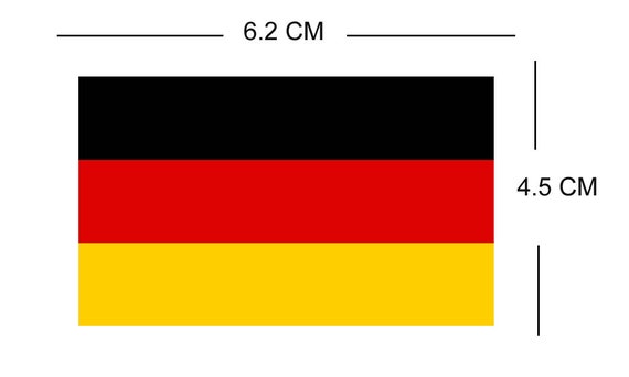 German flag small set (sticker+transfer)Ord.No. 10/45